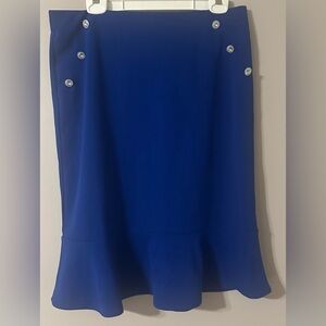 NYCC size LARGE Elegant Blue Skirt with Button Accents